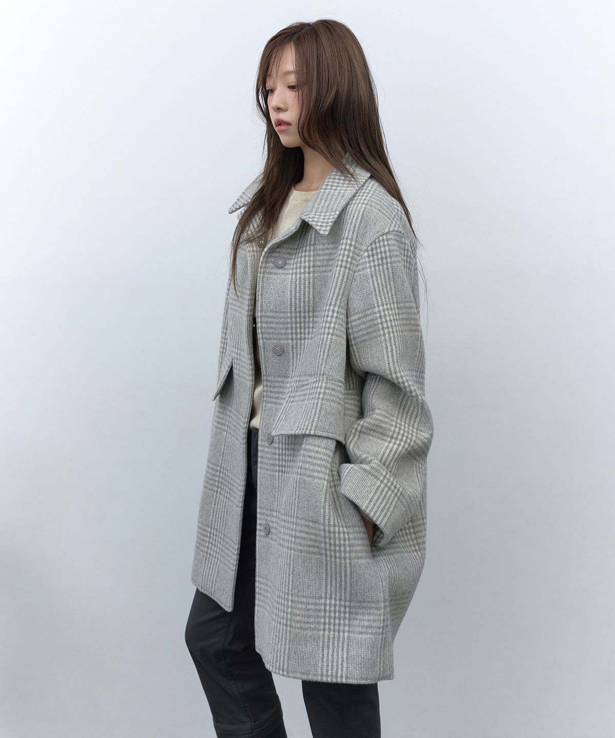 라피네아뜰리에(RAFFINE ATELIER) 글렌 체크 울 코트