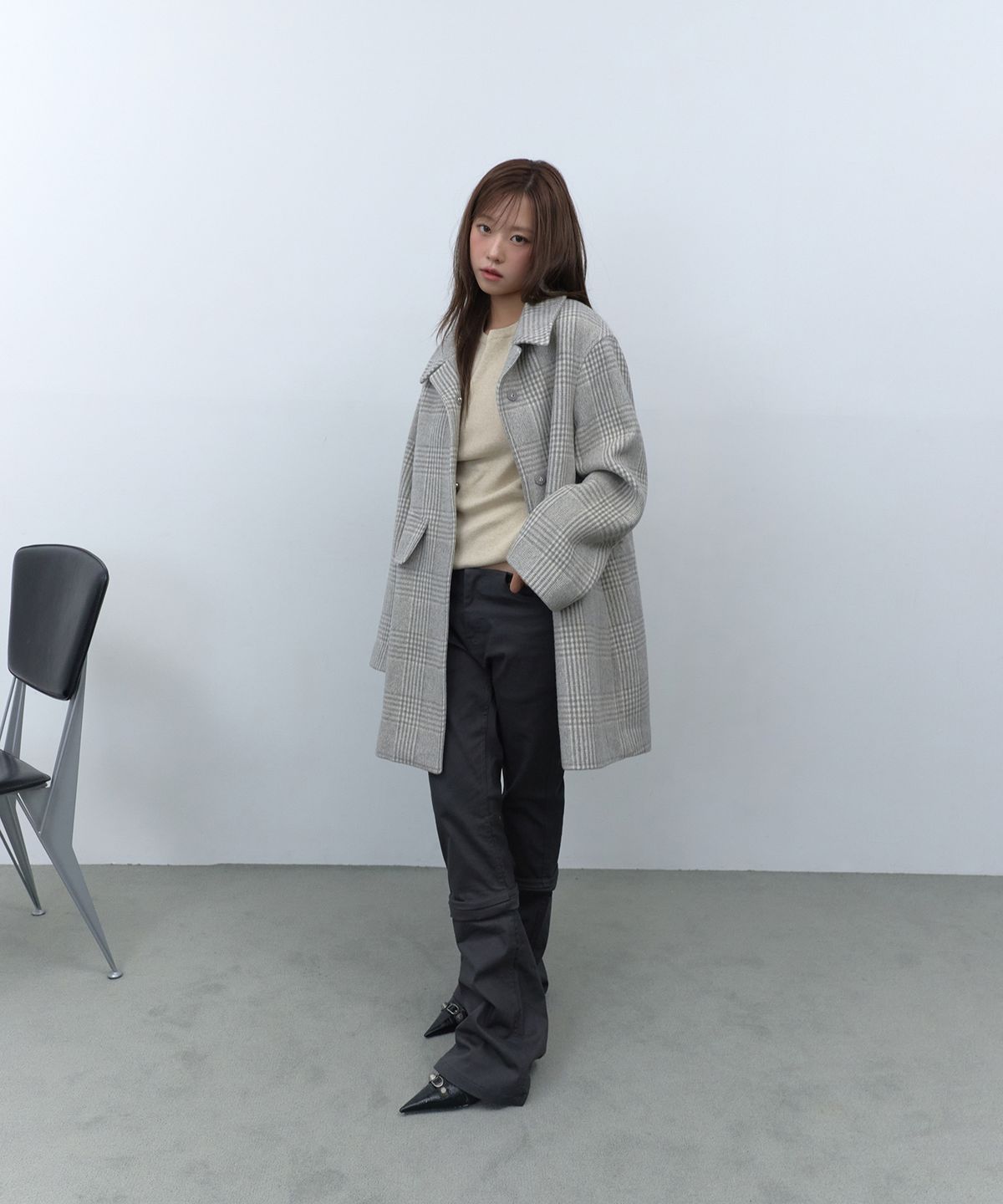 라피네아뜰리에(RAFFINE ATELIER) 글렌 체크 울 코트