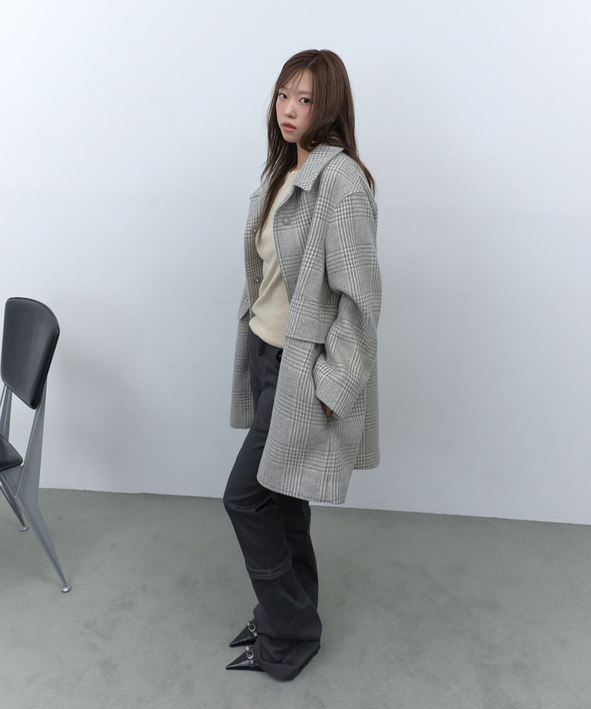 라피네아뜰리에(RAFFINE ATELIER) 글렌 체크 울 코트