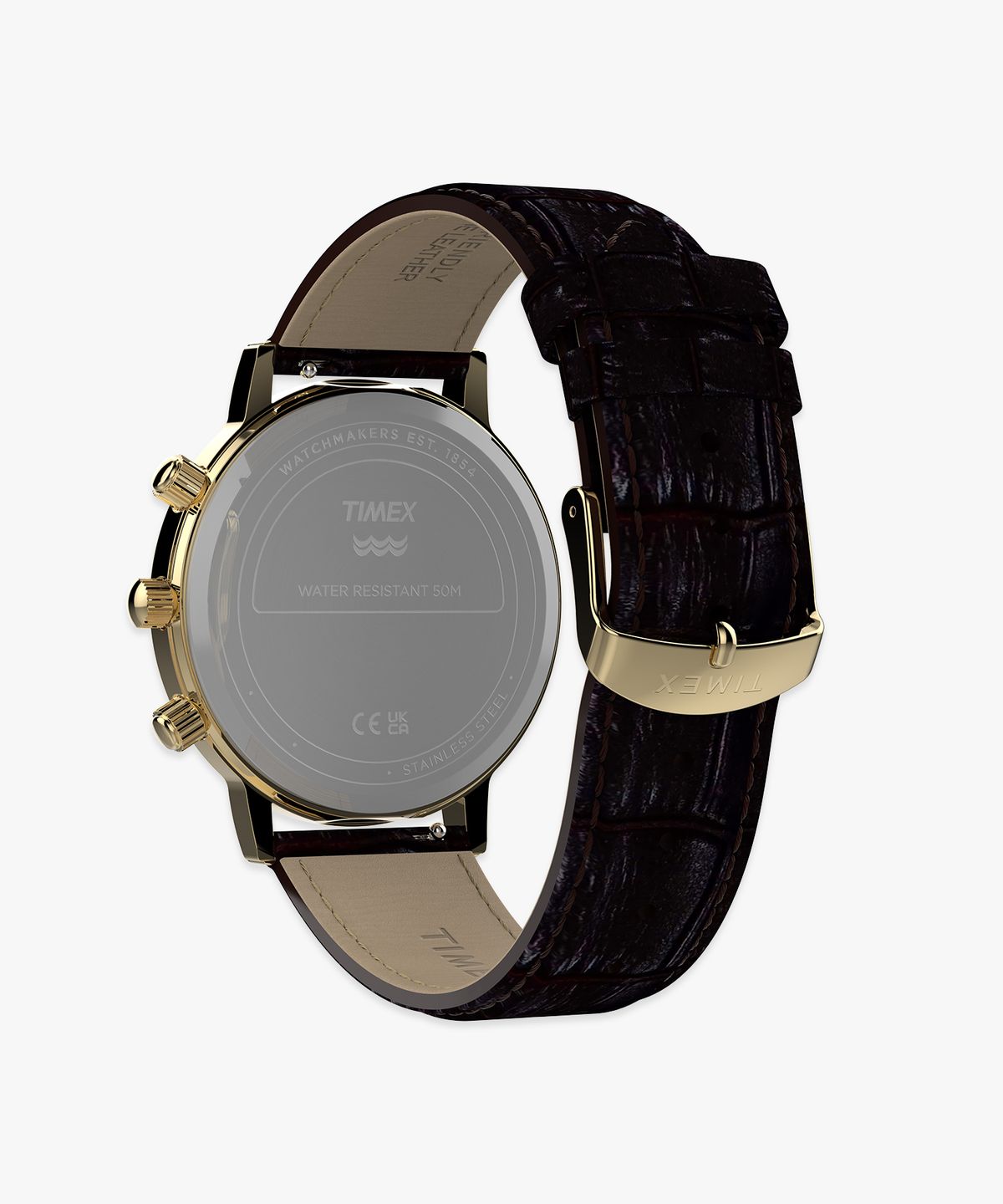 타이맥스(TIMEX) 1990 문페이즈 캘린더 다이얼 리이슈 가죽시계 37mm