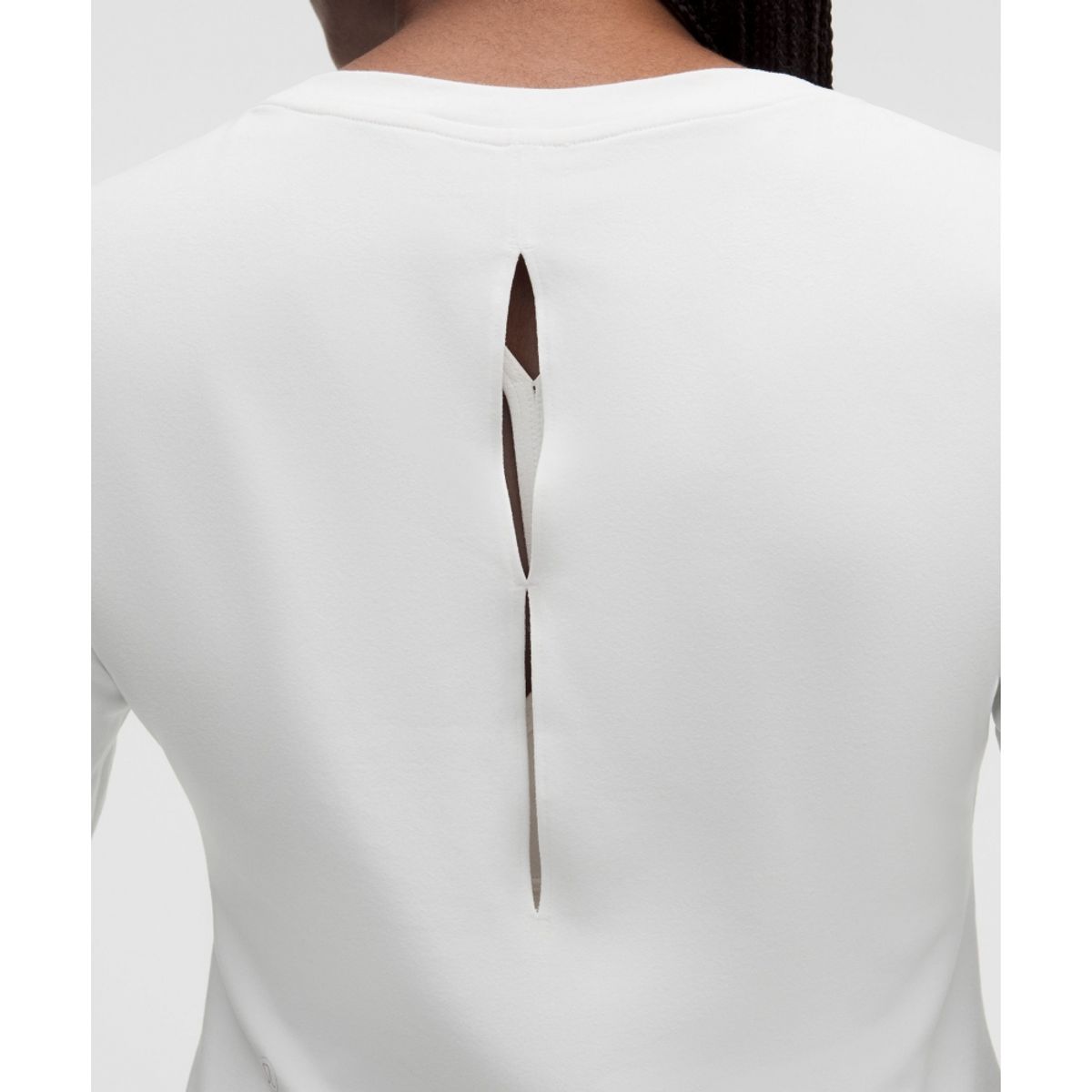 룰루레몬(LULULEMON) Luon 와이드 슬리브 키홀 요가 티셔츠  WHT