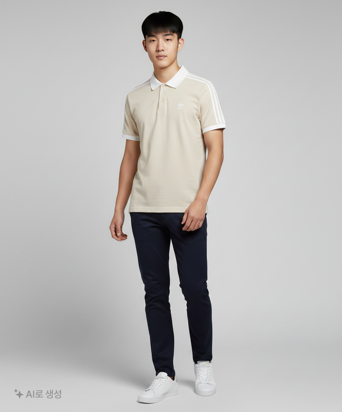 아디다스(ADIDAS) 3S 폴로 셔츠 - 원더베이지 IZ3070 L