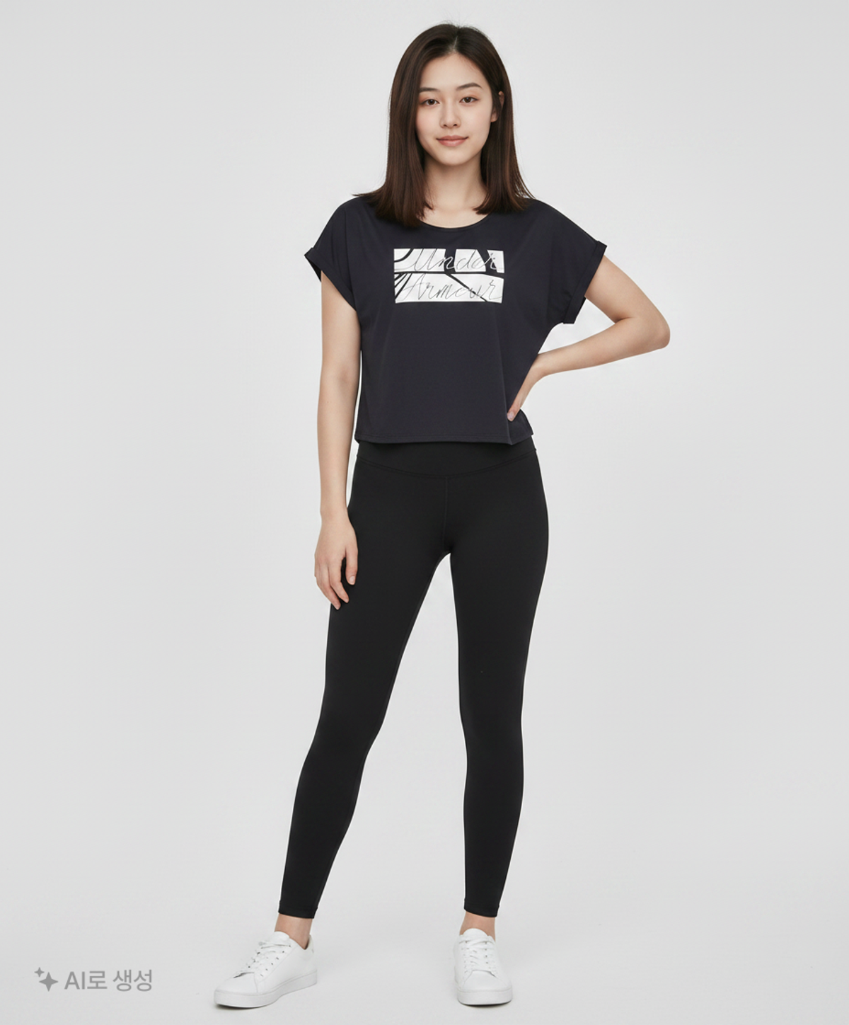 언더아머(UNDERARMOUR) 여성 라이브 스크립트 패션 반팔티 1363494-001 S