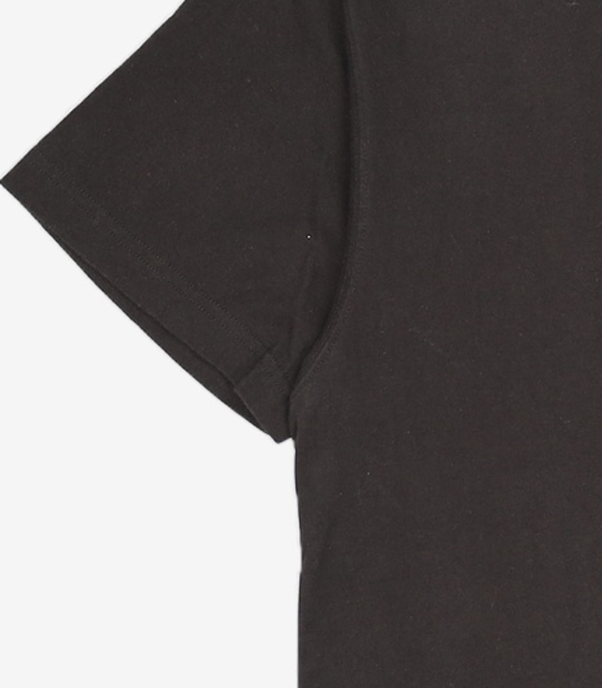 메종미네드(MAISON MINED) EMBLEM GATHER HALF T BLACK M