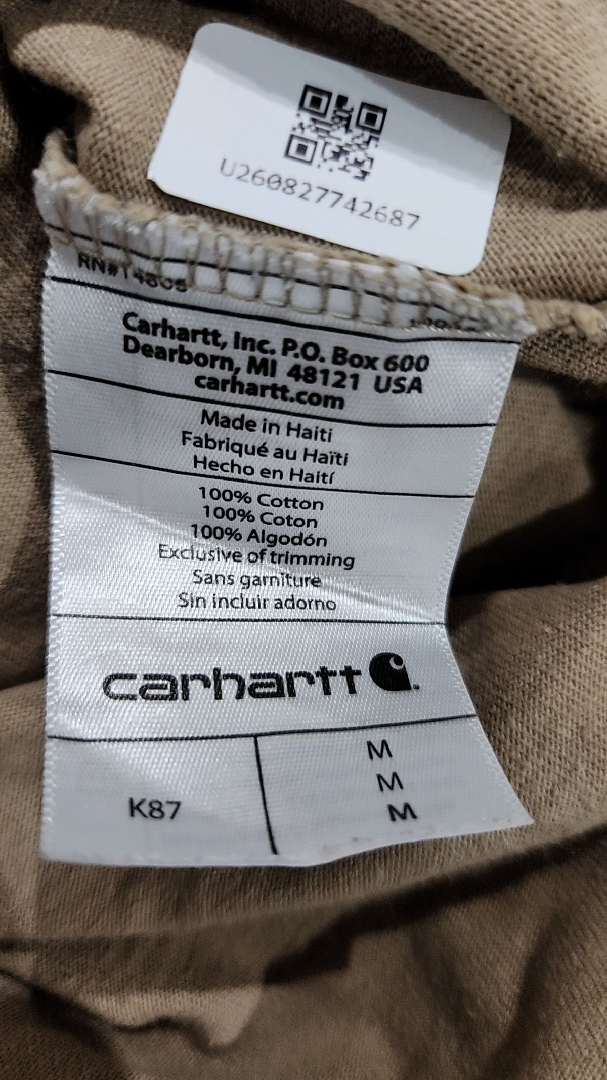 칼하트(CARHARTT) 반소매 티셔츠 M