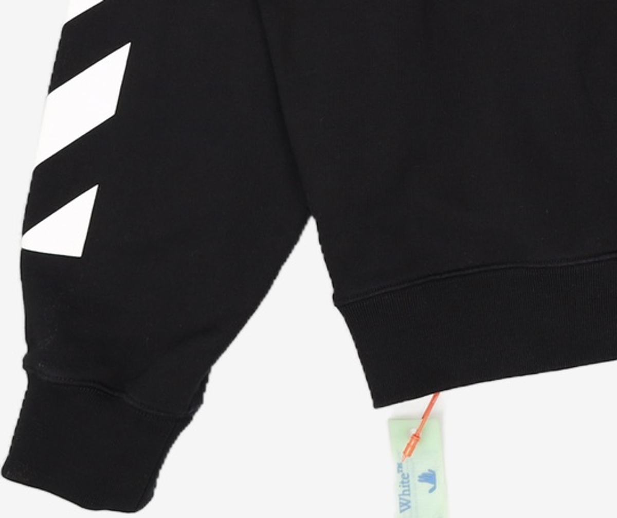 오프화이트(OFF-WHITE) 남성 디아그 헬베티카 오버사이즈 스웨트셔츠 - 블랙 / OMBA058C99FLE0011001 XL