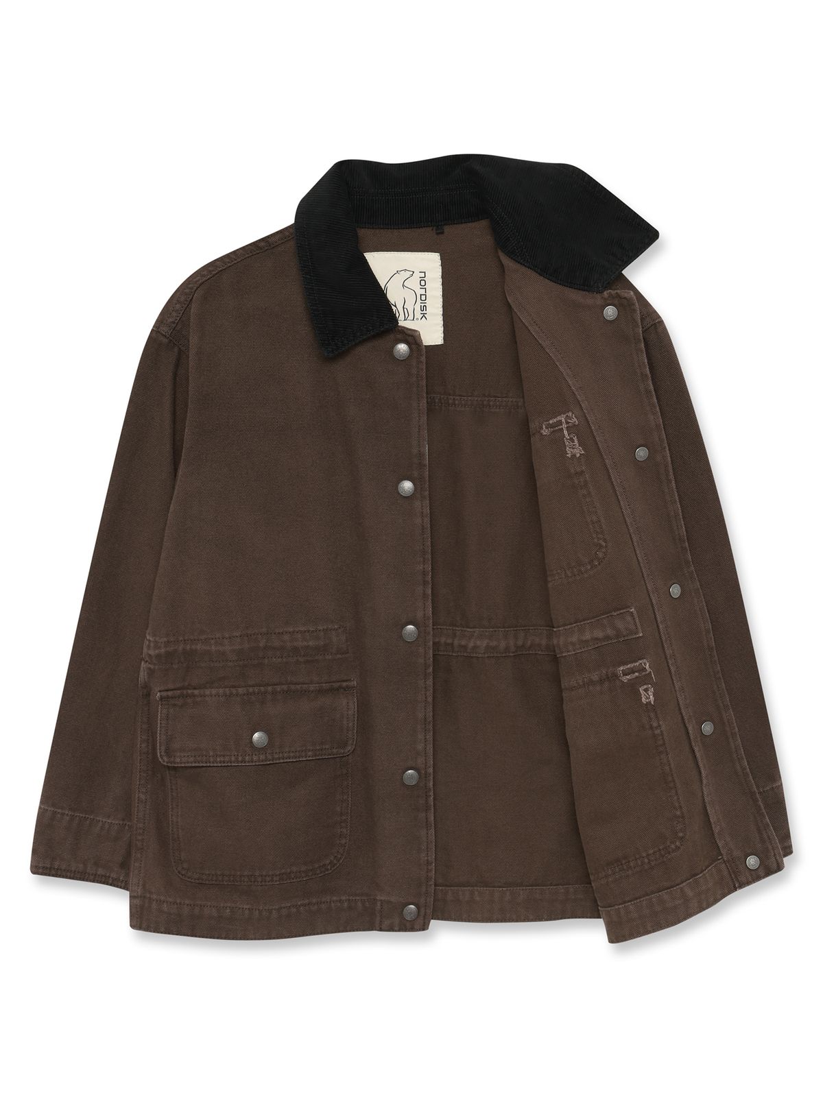 노르디스크(NORDISK) 데님 워크 자켓 - W_Dark Brown