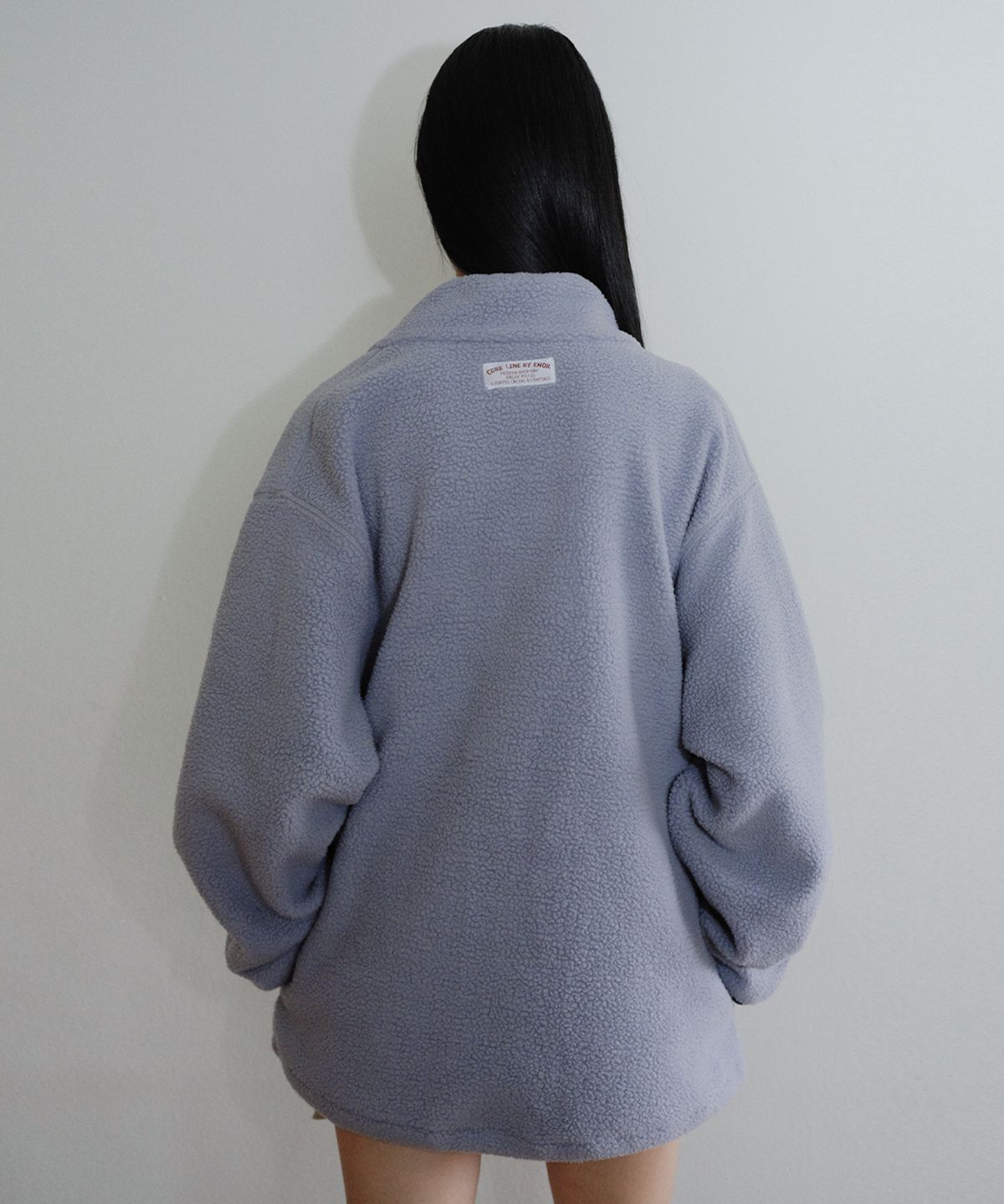 엔오르 스튜디오(ENOR STUDIO) [CORE] UTILITY FLEECE ZIP-UP - LIGHT BLUE