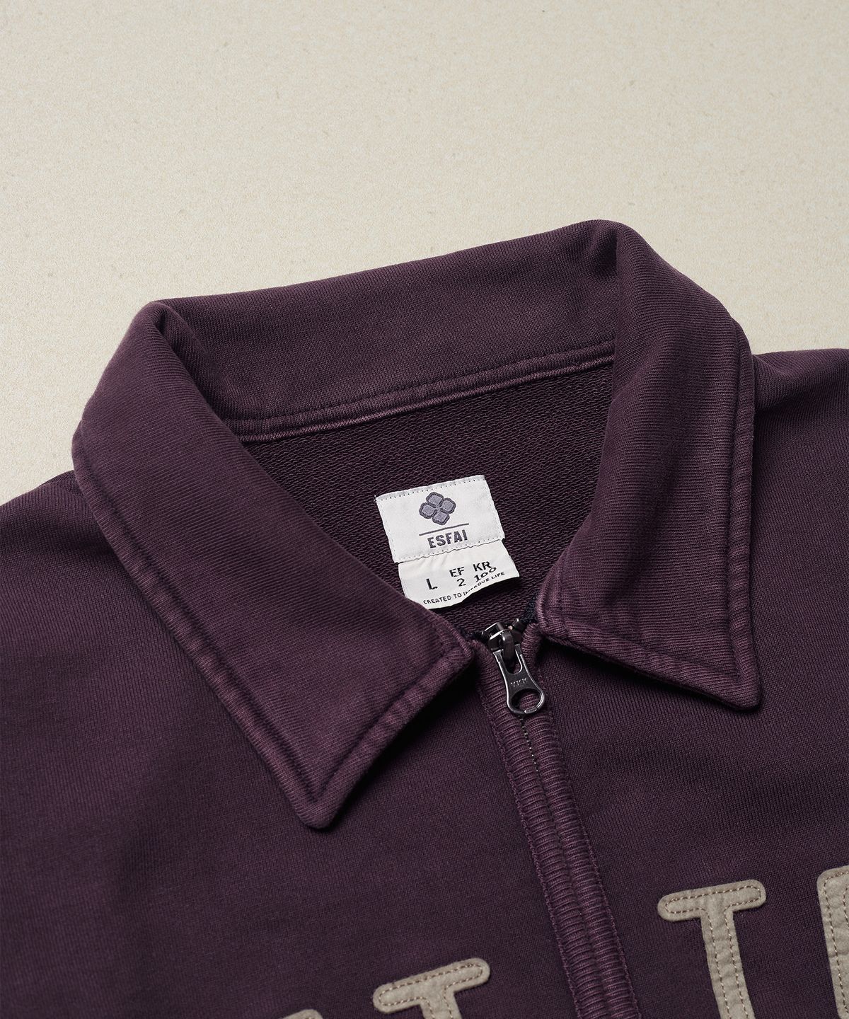 에스파이(ESFAI) BTR HALF ZIP SWEATSHIRT (BURGUNDY)