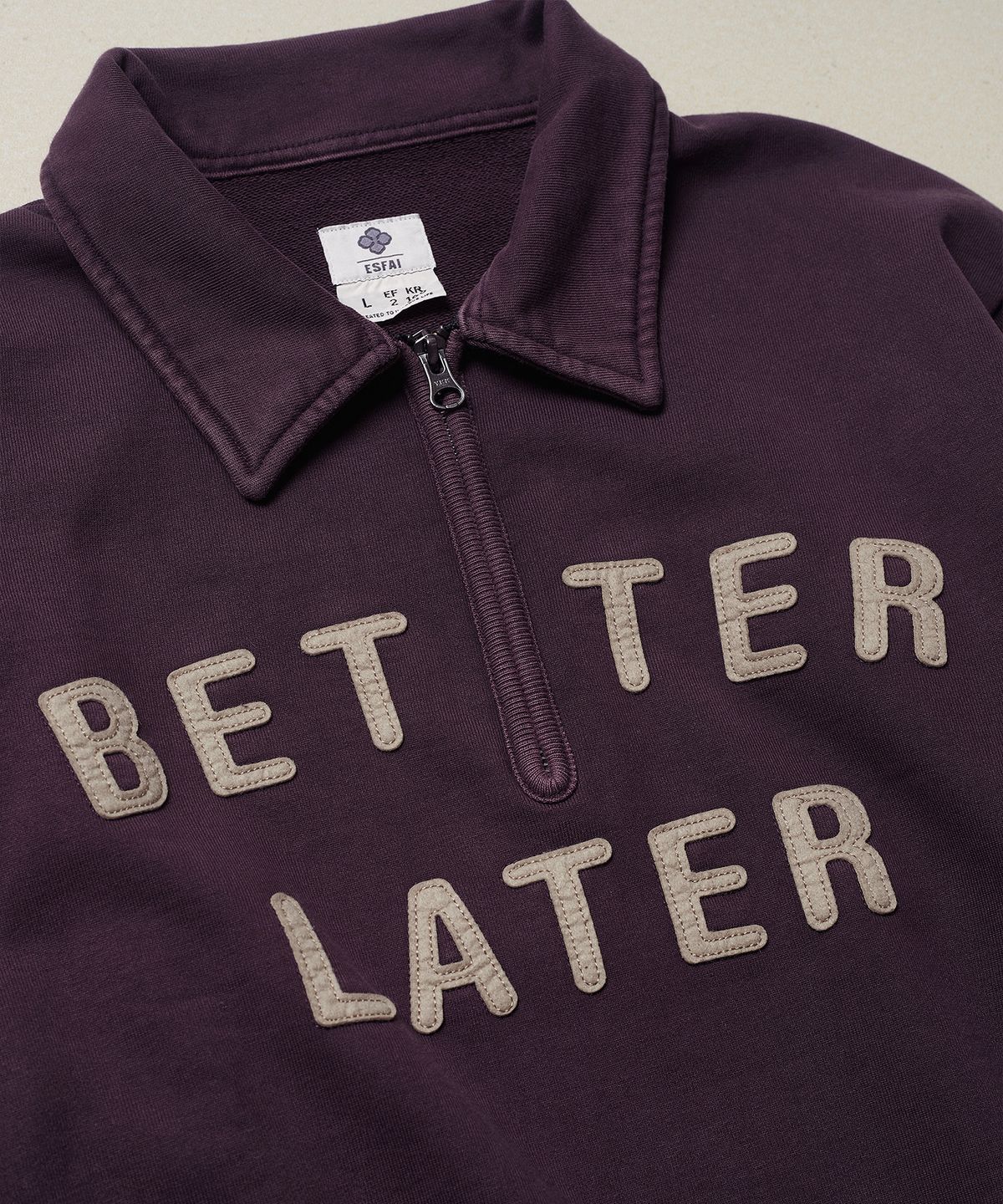 에스파이(ESFAI) BTR HALF ZIP SWEATSHIRT (BURGUNDY)