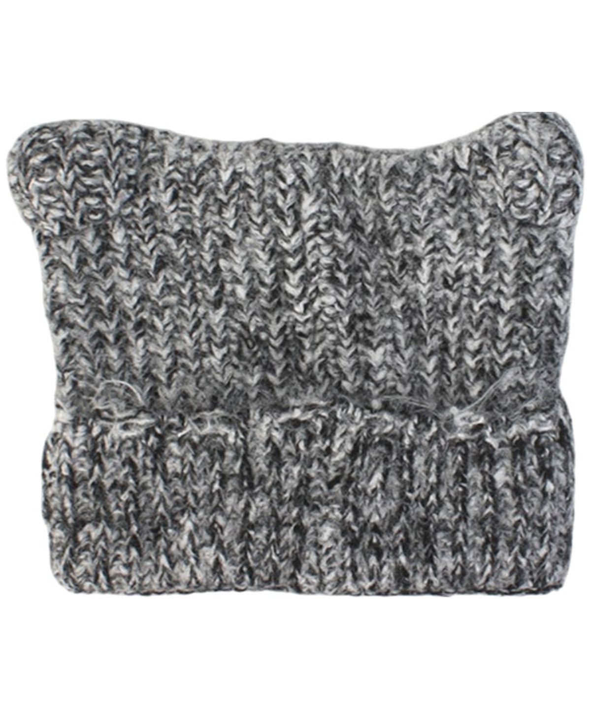 유니버셜 케미스트리(UNIVERSAL CHEMISTRY) Cat Vintage Knit Black Beanie 고양이비니
