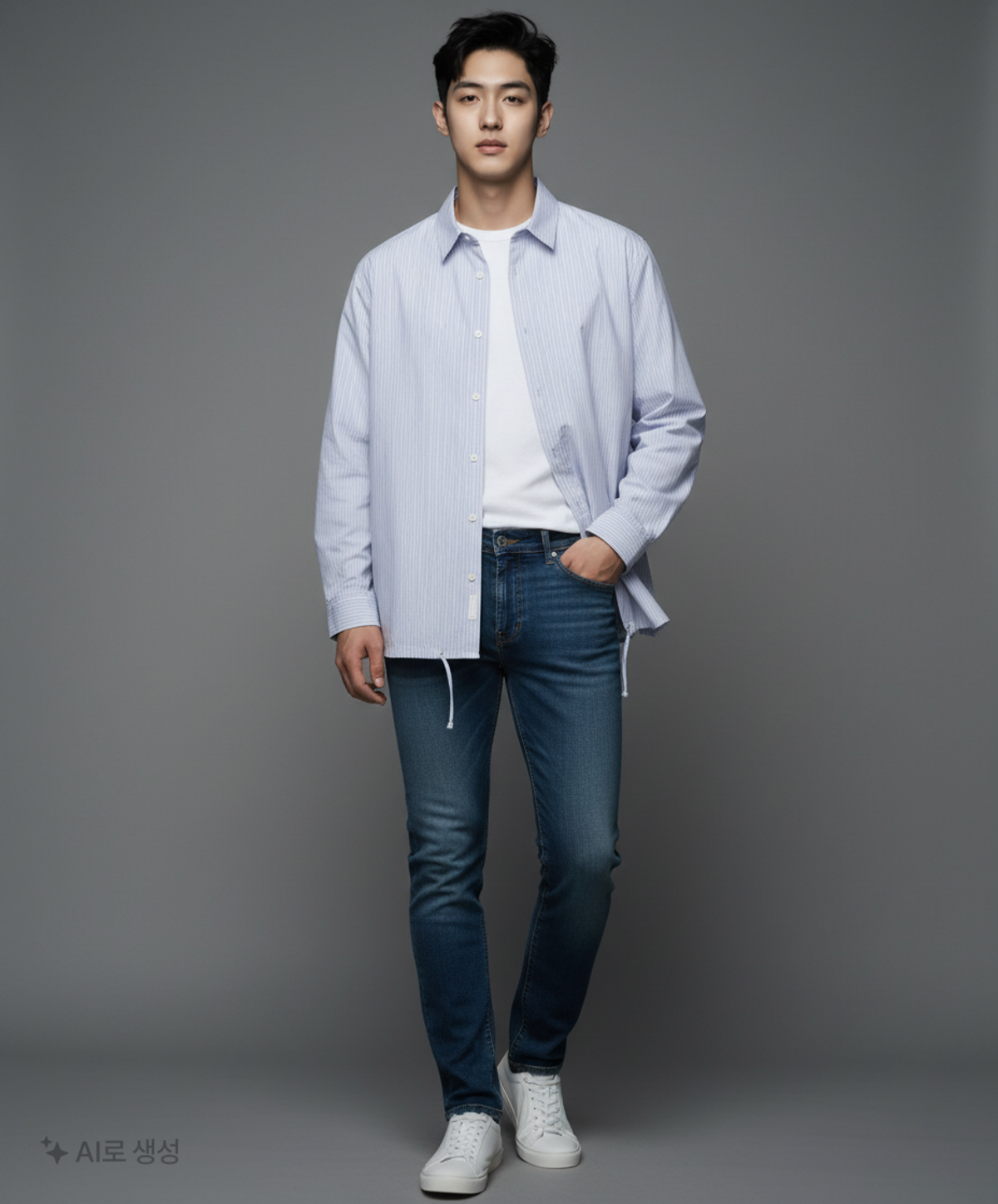 수아레(SUARE) 데일리 스트링 스트라이프 셔츠 M