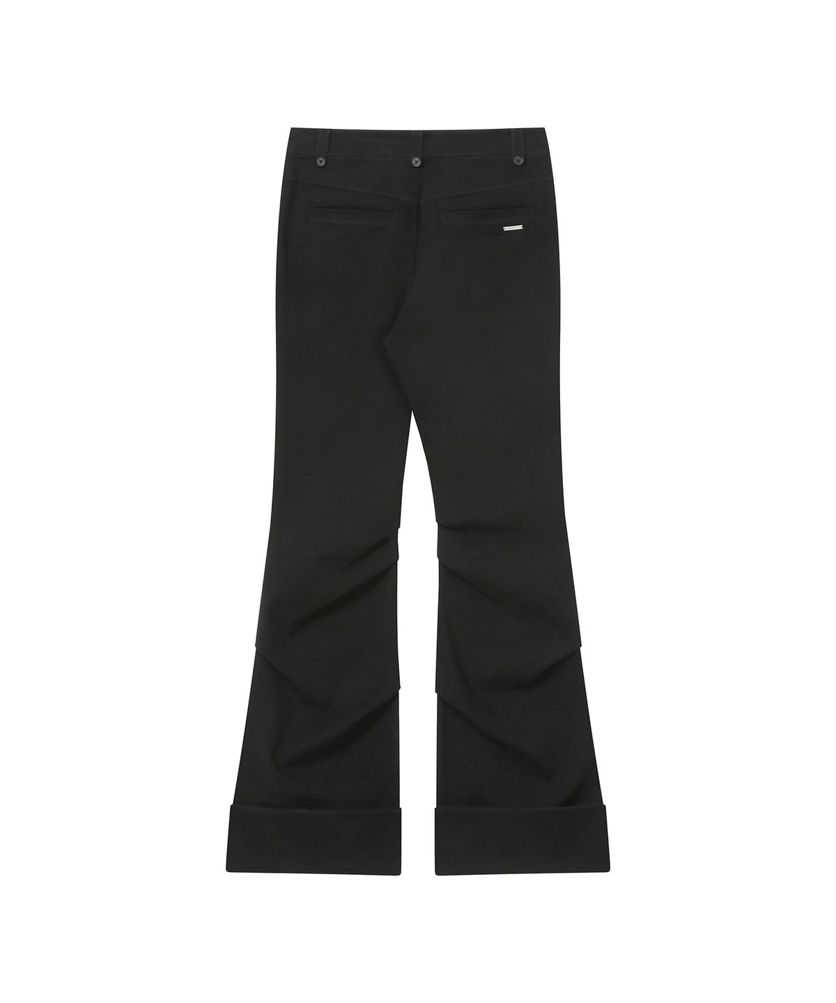 미세키서울(MISEKI SEOUL) Big folding bootscut pants BLACK