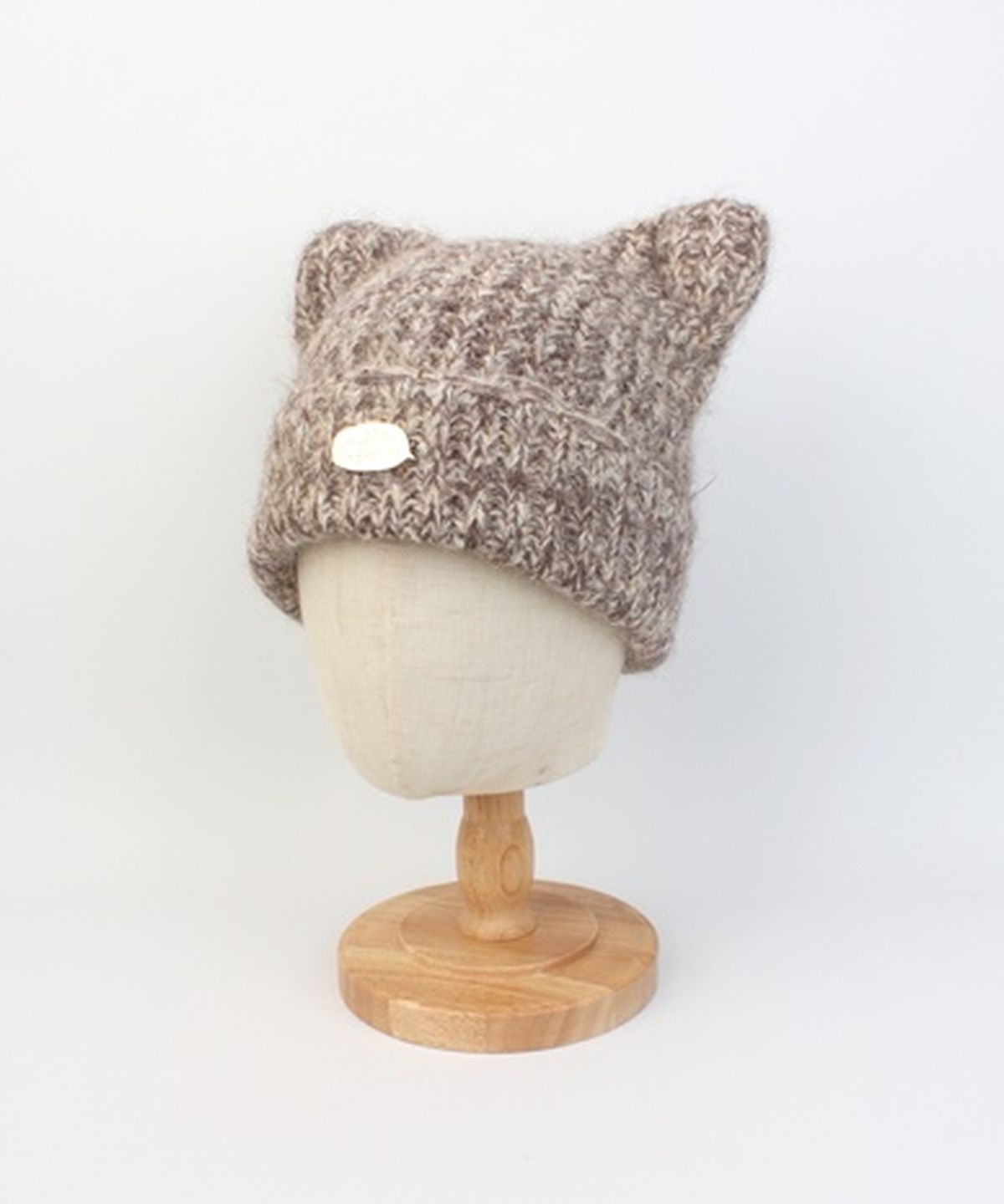 유니버셜 케미스트리(UNIVERSAL CHEMISTRY) Cat Vintage Knit Beige Beanie 고양이비니