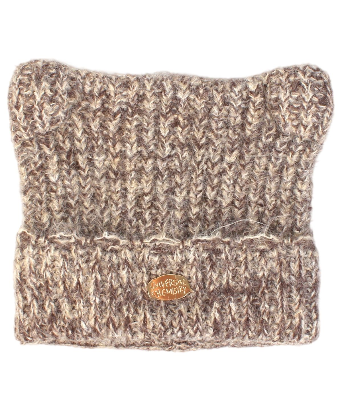 유니버셜 케미스트리(UNIVERSAL CHEMISTRY) Cat Vintage Knit Beige Beanie 고양이비니