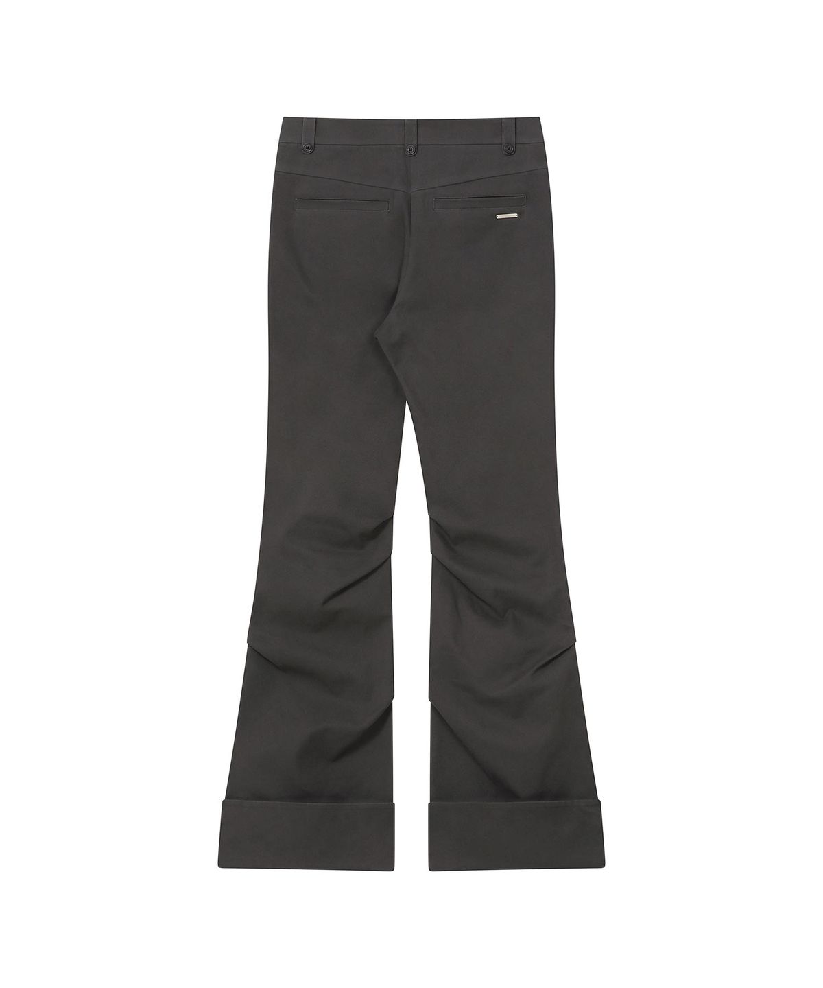 미세키서울(MISEKI SEOUL) Big folding bootscut pants CHARCOAL