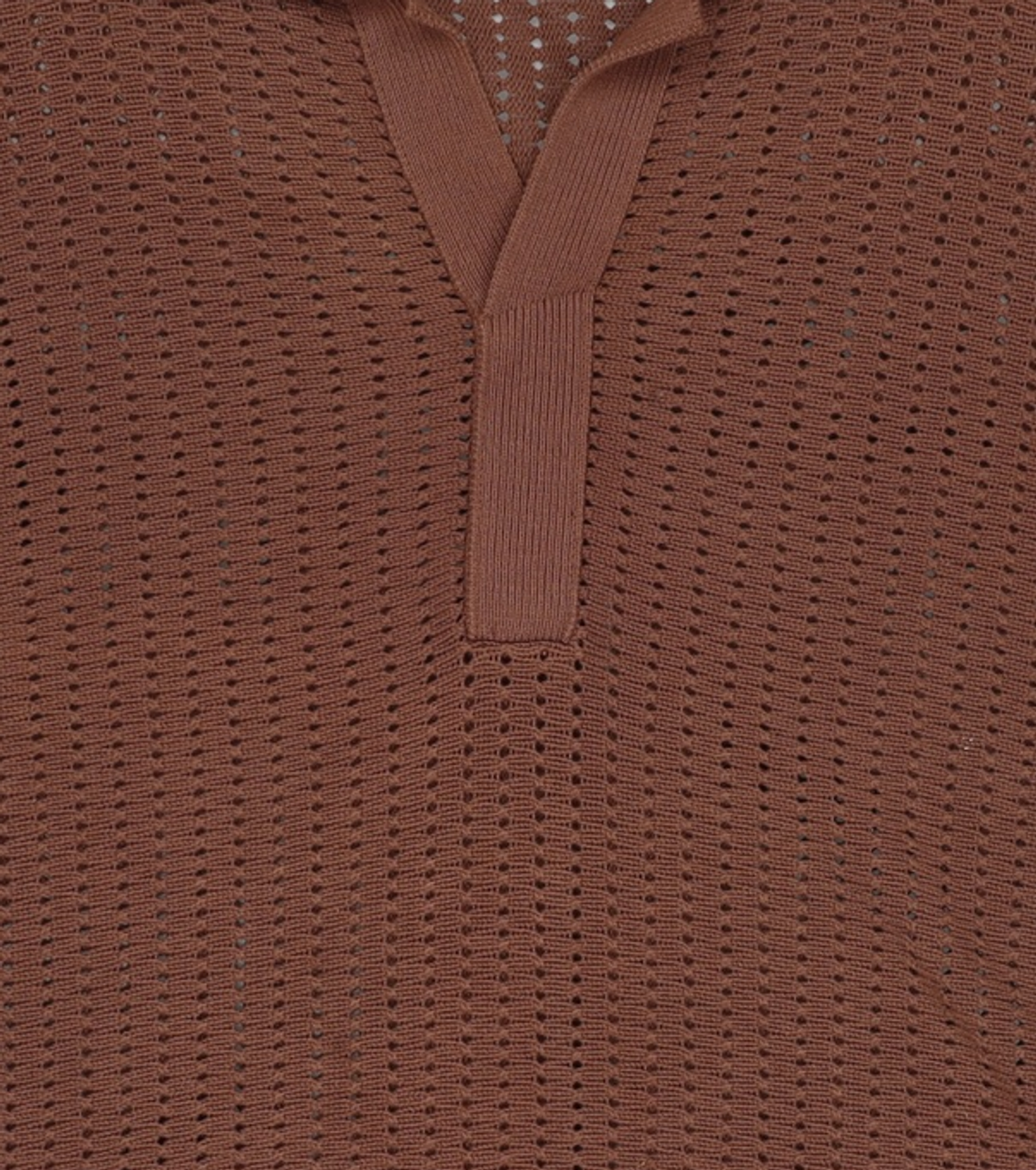 메종미네드(MAISON MINED) BROWNY KNIT HALF SHIRTS M