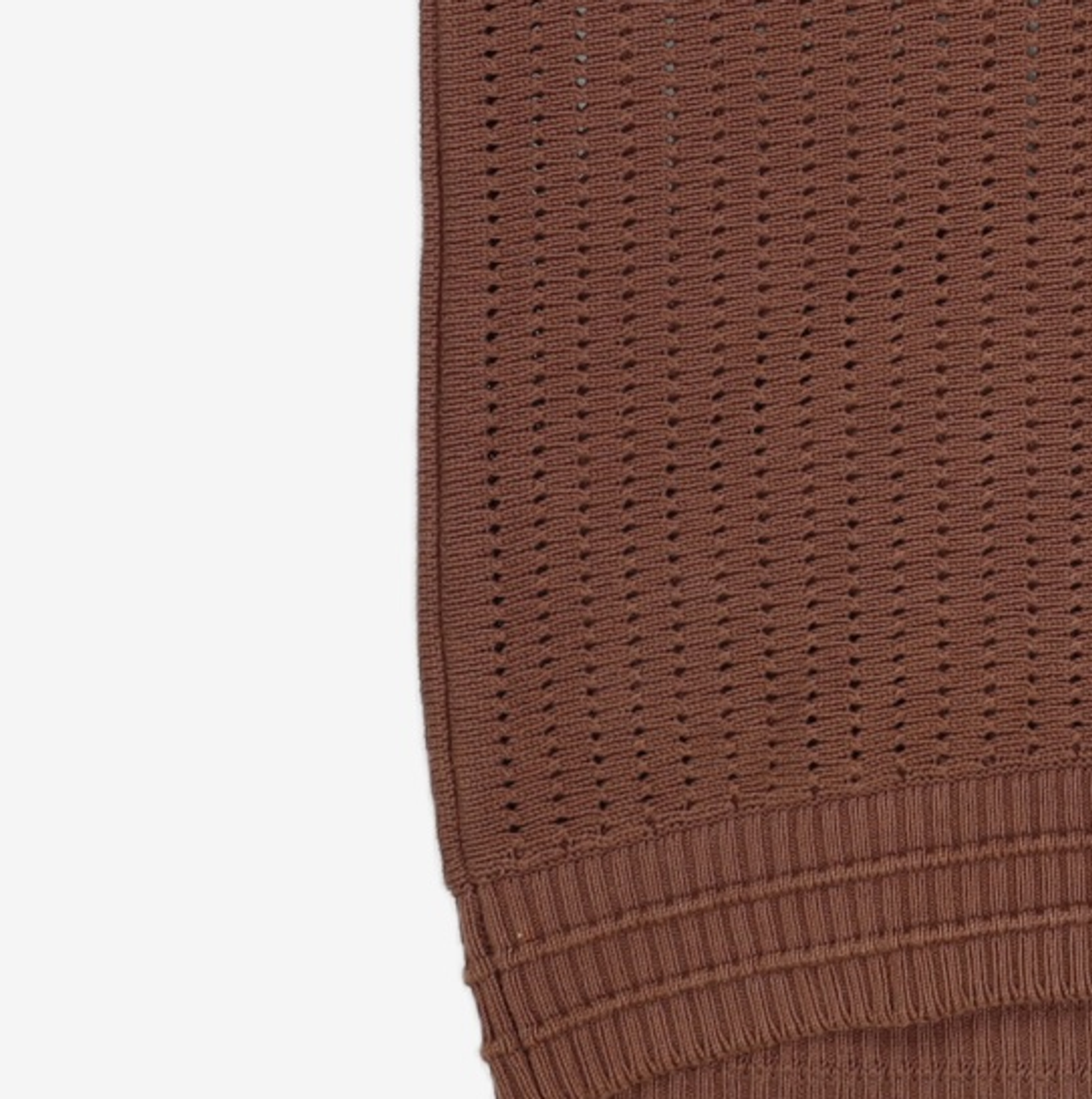 메종미네드(MAISON MINED) BROWNY KNIT HALF SHIRTS M