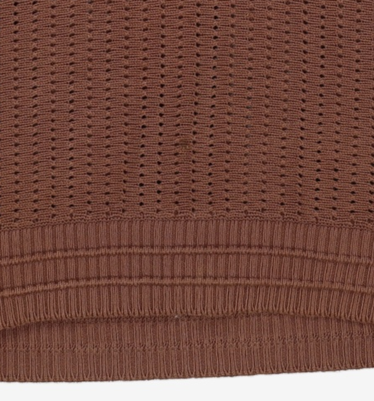 메종미네드(MAISON MINED) BROWNY KNIT HALF SHIRTS M