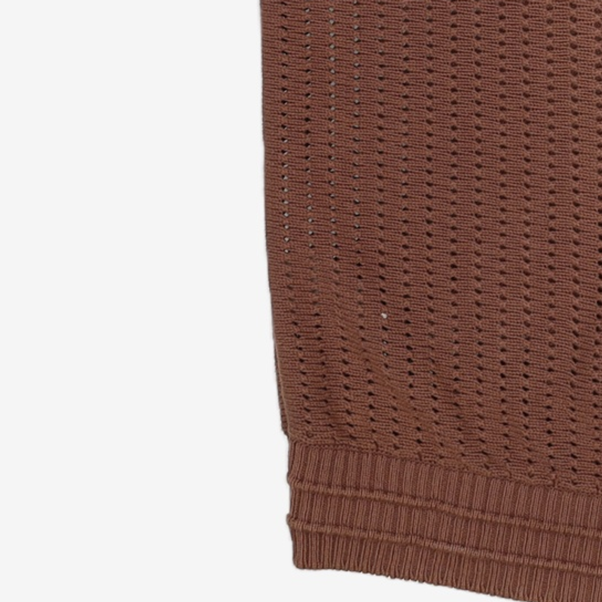 메종미네드(MAISON MINED) BROWNY KNIT HALF SHIRTS M