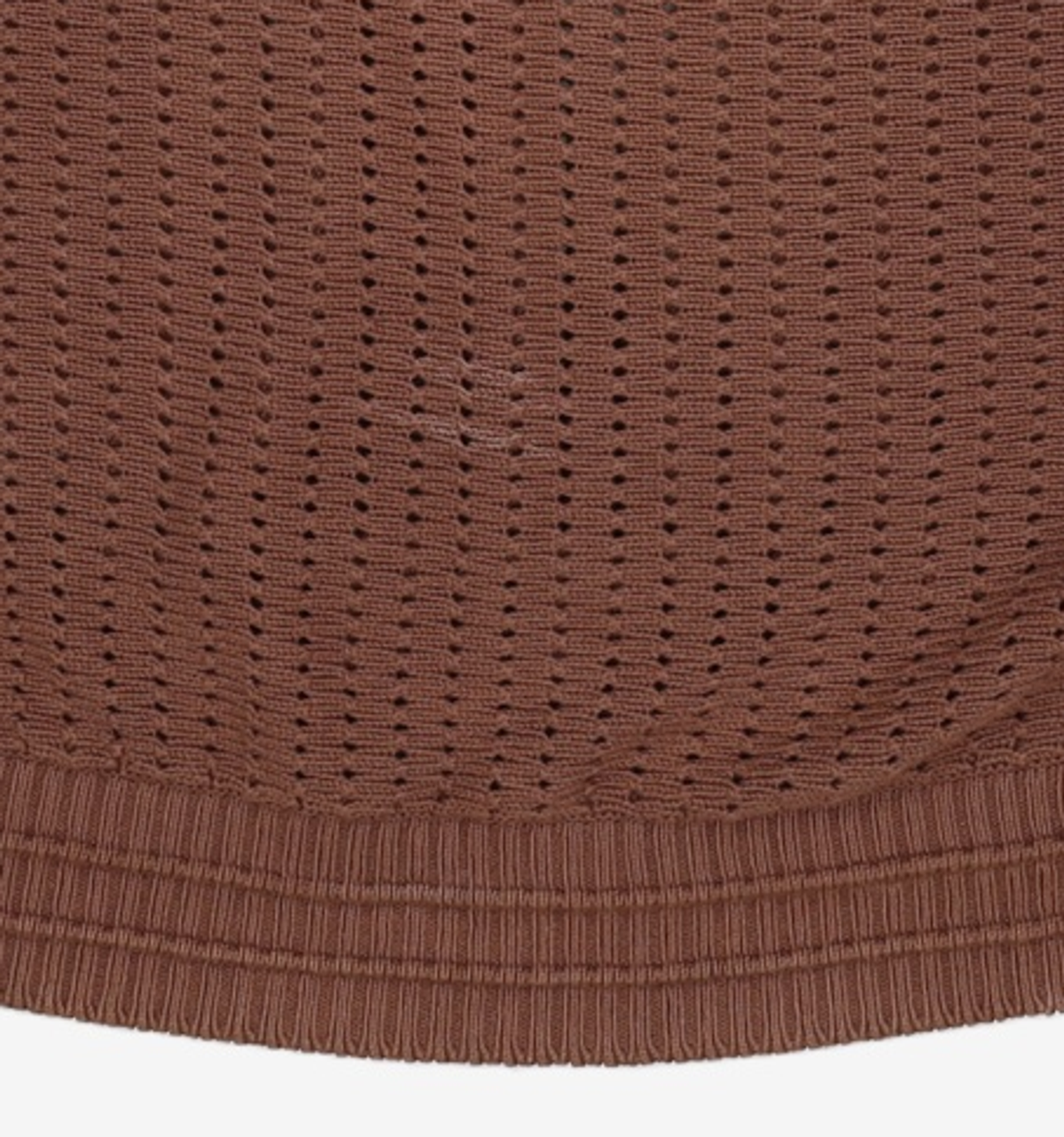 메종미네드(MAISON MINED) BROWNY KNIT HALF SHIRTS M