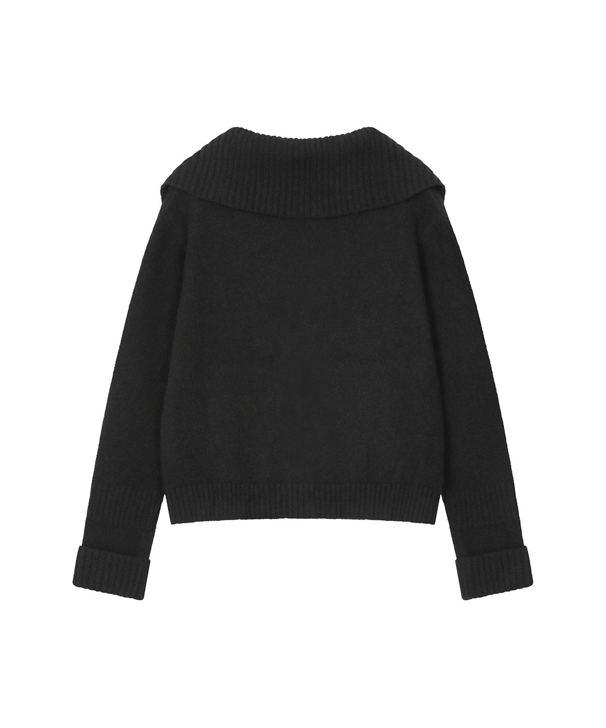 미세키서울(MISEKI SEOUL) Unbalanced button knit cardigan BLACK