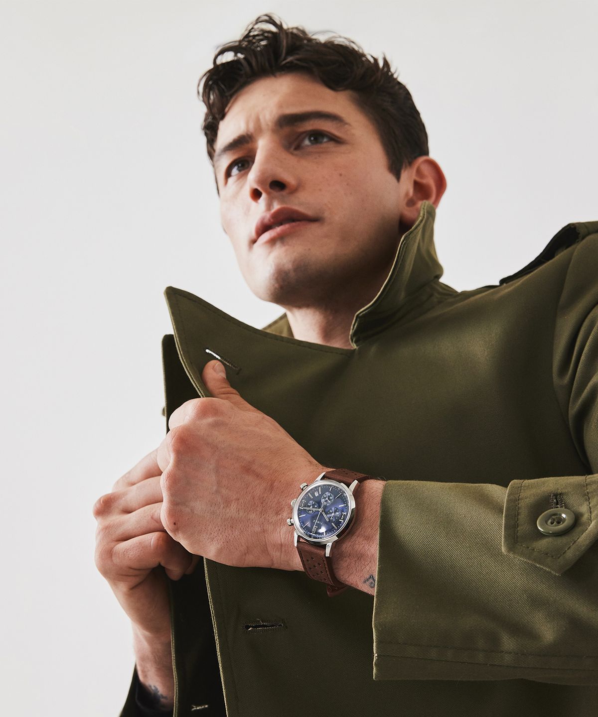 타이맥스(TIMEX) 멀린 크로노그래프 타키미터 남자가죽시계 40mm