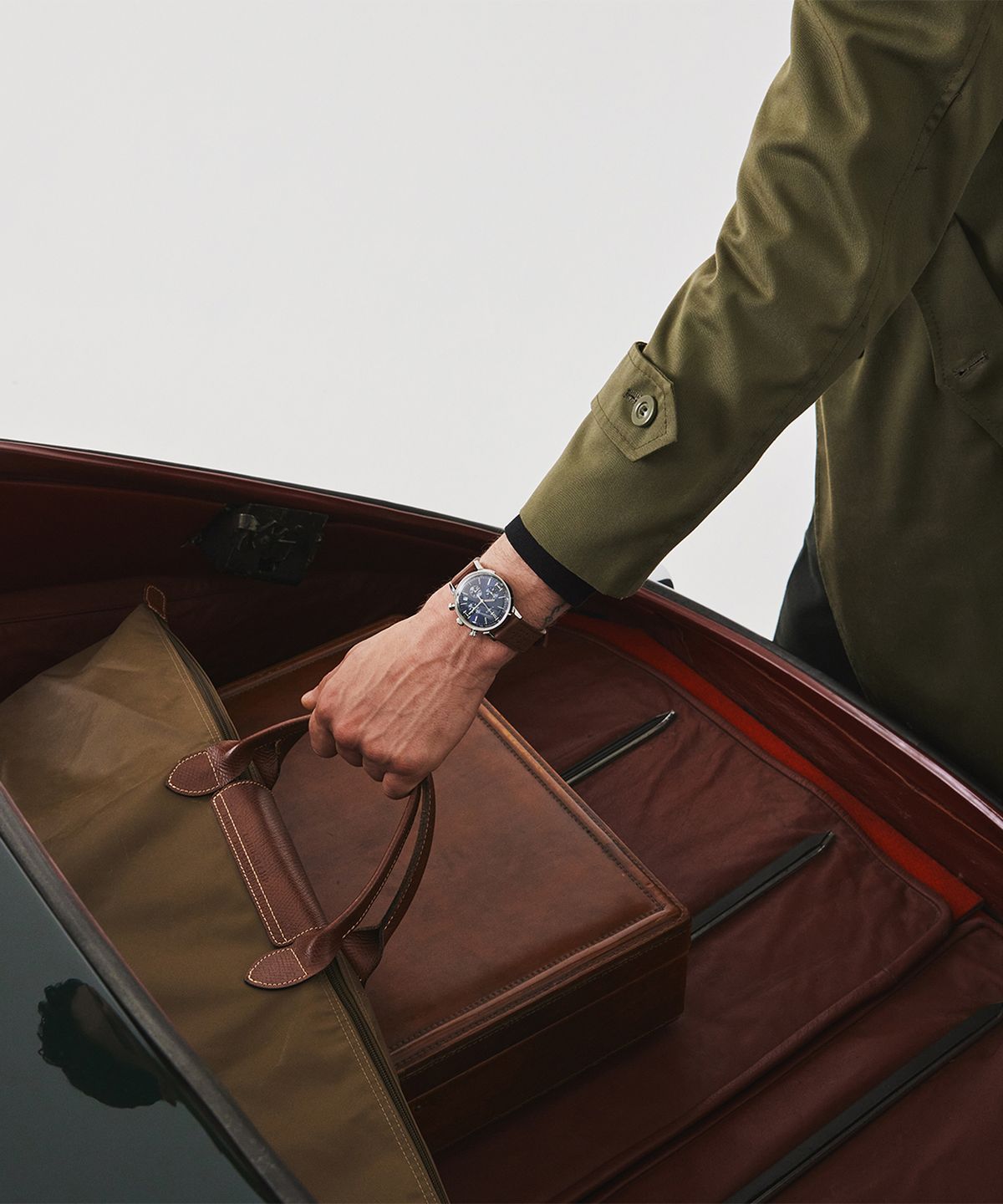 타이맥스(TIMEX) 멀린 크로노그래프 타키미터 남자가죽시계 40mm