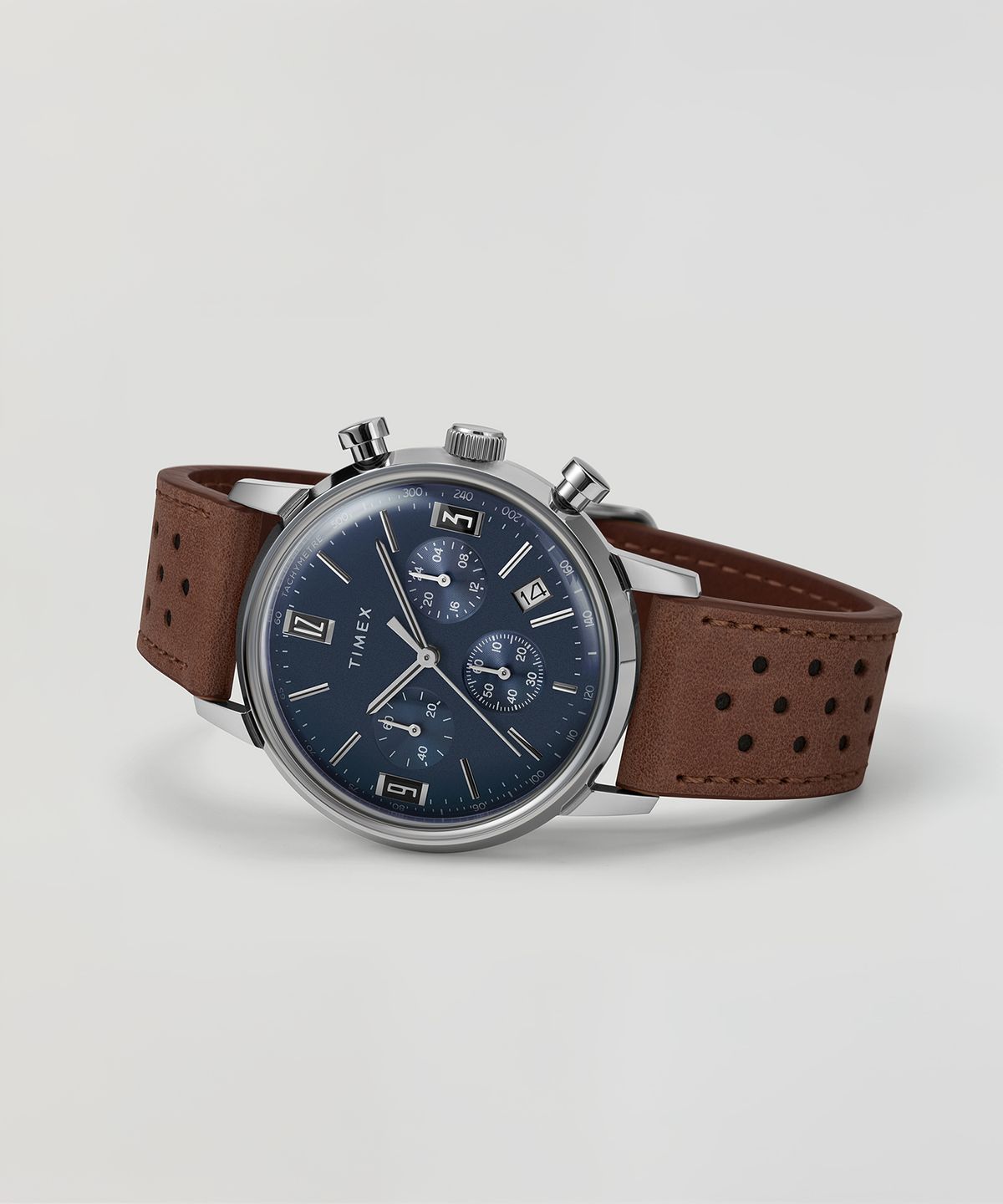타이맥스(TIMEX) 멀린 크로노그래프 타키미터 남자가죽시계 40mm