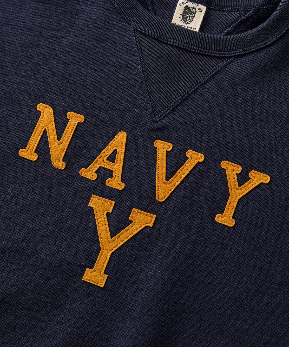 브론슨(BRONSON) Navy Yard Instructor Reverse Weave Sweatshirt Navy
