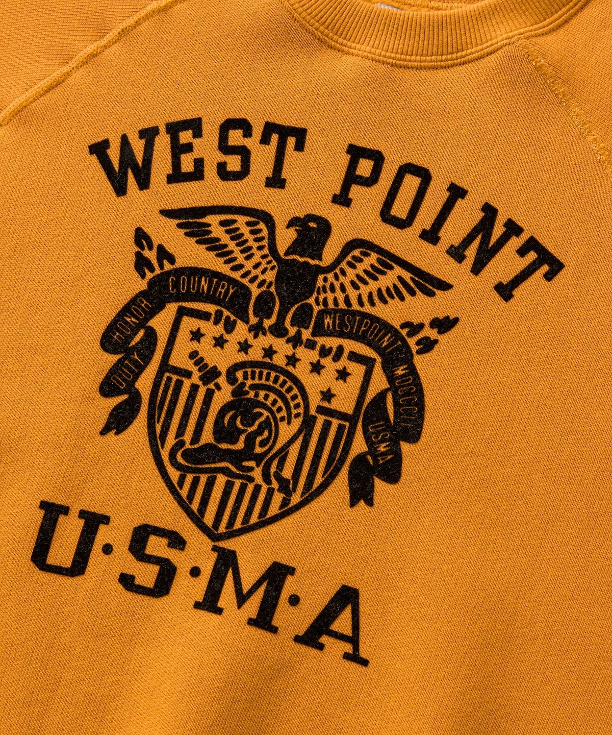 브론슨(BRONSON) Heavyweight USMA Raglan Sweatshirt Yellow