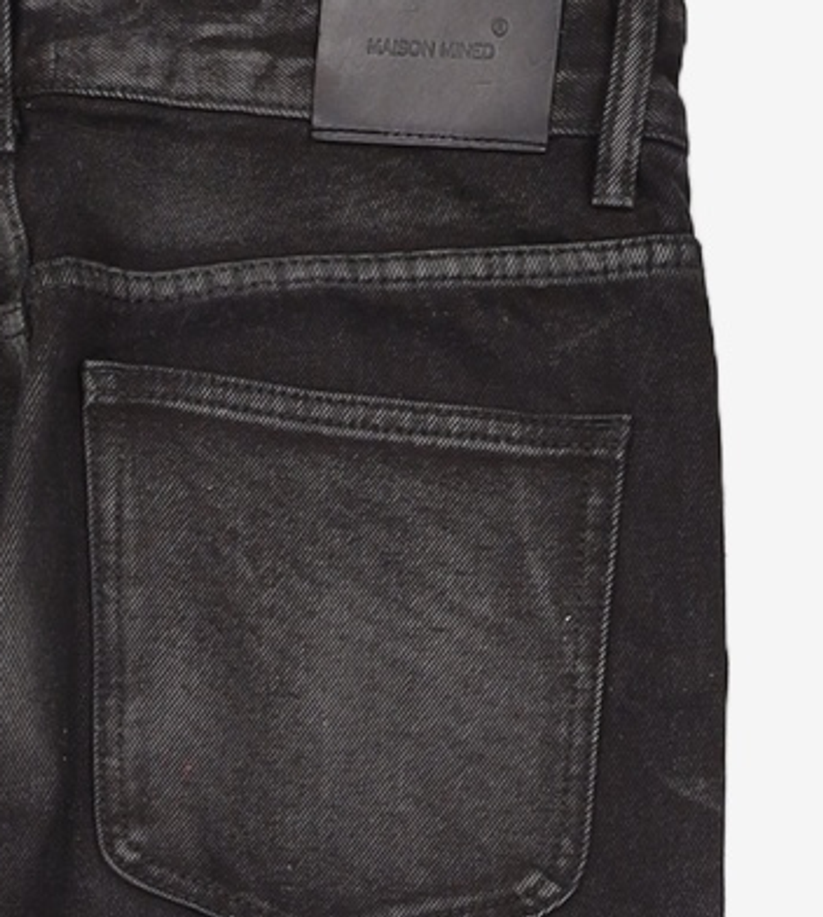 메종미네드(MAISON MINED) CURVE LEAD DENIM PANTS BLACK 48