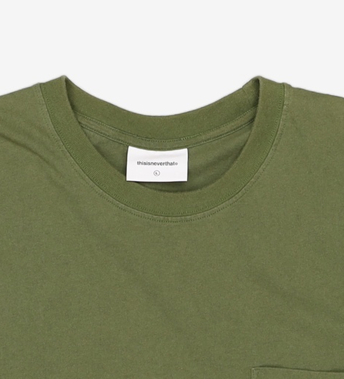 디스이즈네버댓(THISISNEVERTHAT) E/T-Logo Pocket Tee Green L