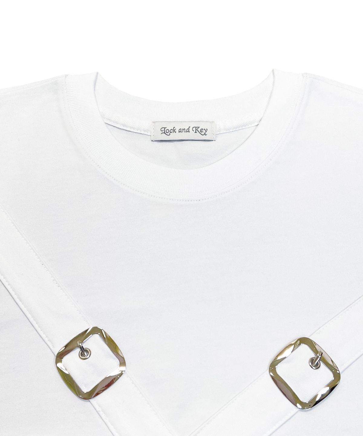 락앤키(LOCK AND KEY) Belted Oversized T-Shirt (White)