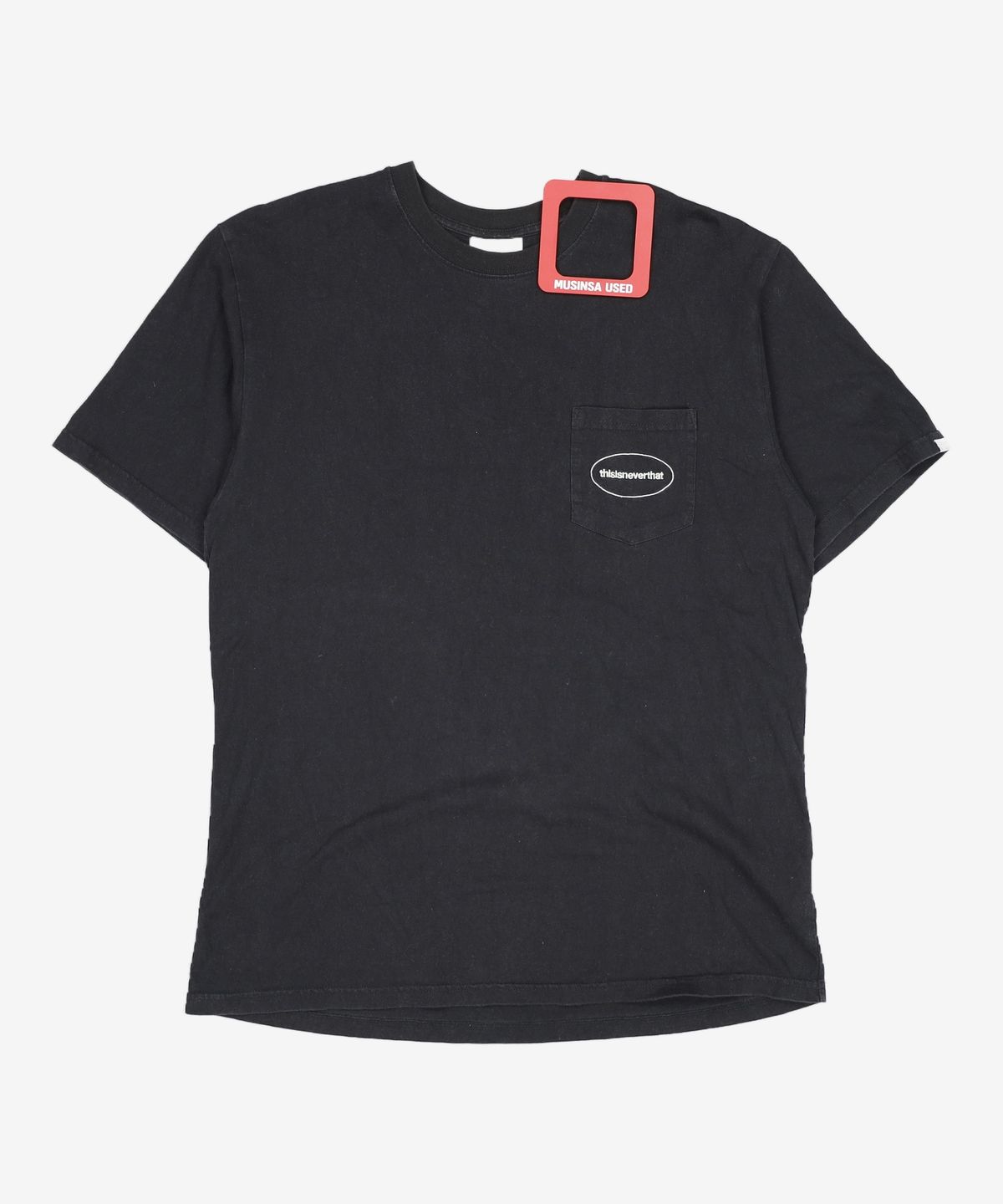 디스이즈네버댓(THISISNEVERTHAT) E/T-Logo Pocket Tee Black L