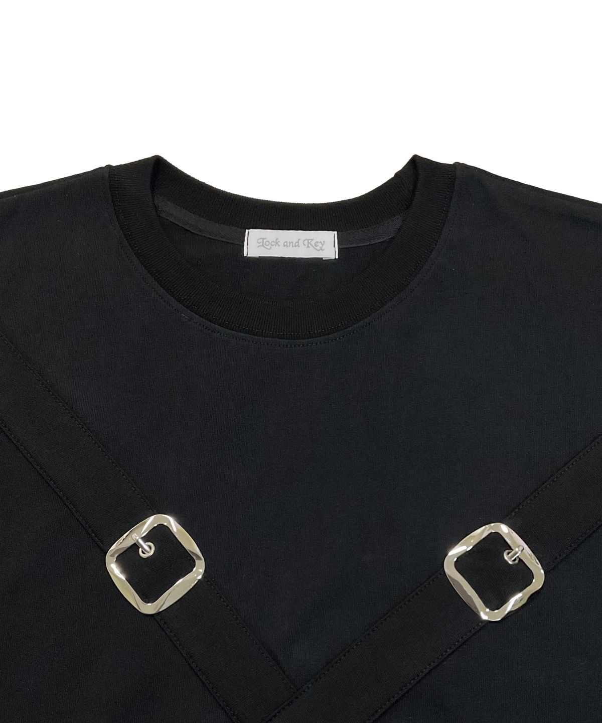 락앤키(LOCK AND KEY) Belted Oversized T-Shirt (Black)
