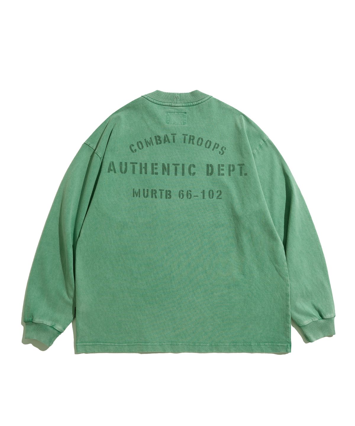 미드업데이트(MIDUPDATE) Pigment-Dyed Troops Pocket L/S Tee_GRN