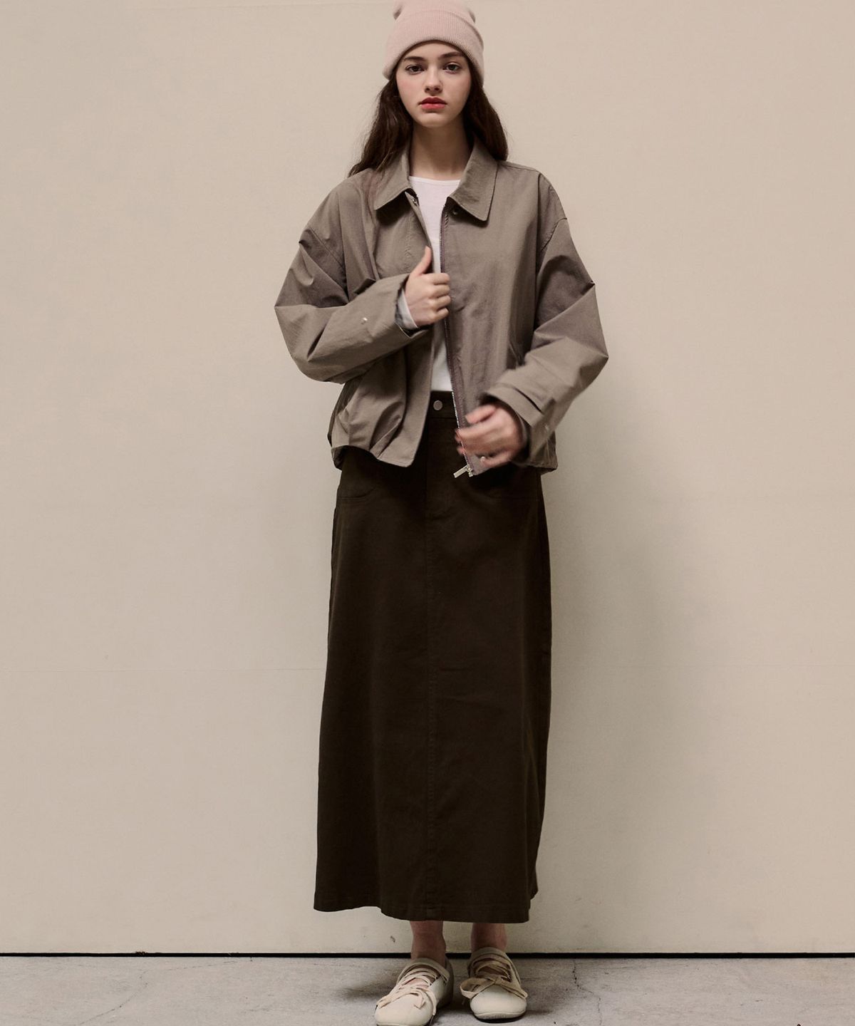 루시다(LUSIDA) 엔티 핀턱 크롭 점퍼_2 Colors