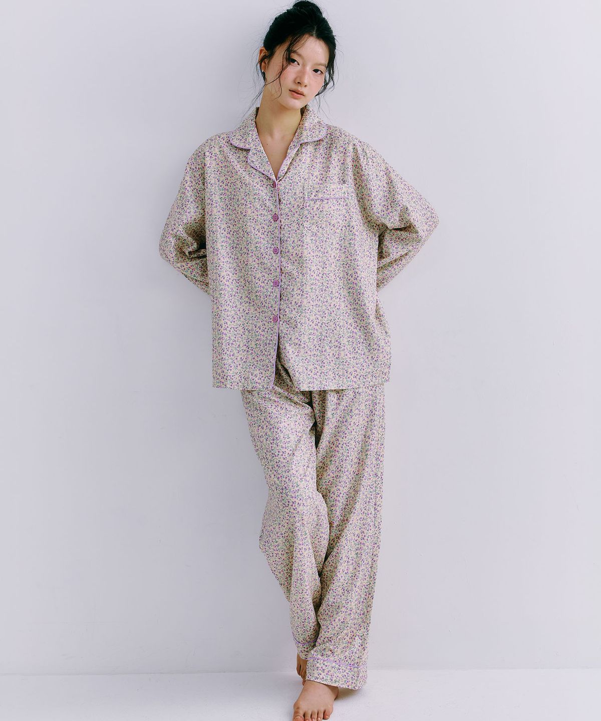 주디앤(JUDYN) 라일리 여성 긴팔 잠옷 파자마 세트