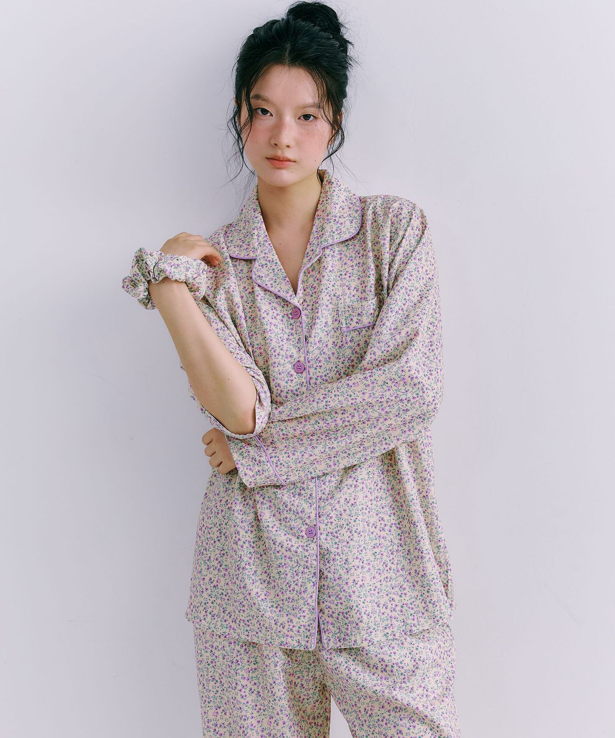 주디앤(JUDYN) 라일리 여성 긴팔 잠옷 파자마 세트