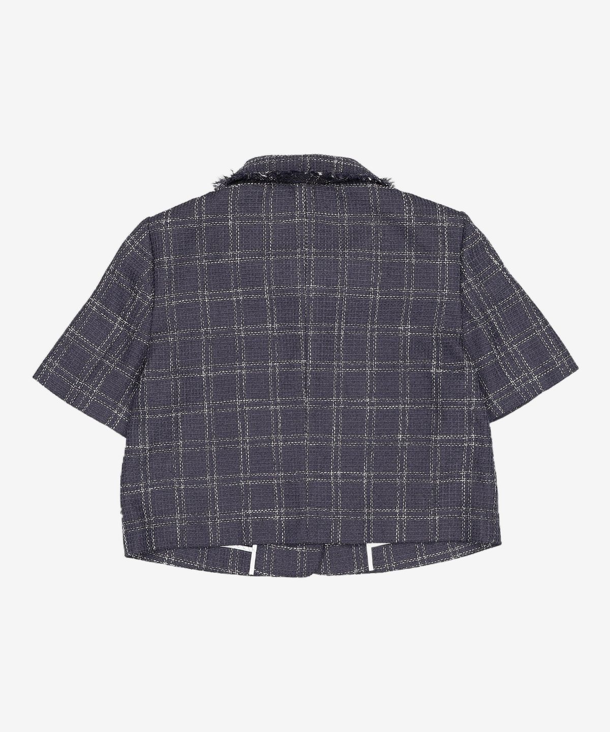 미쏘(MIXXO) 스탠카라 반팔 트위드 자켓_MIWJKD502G S