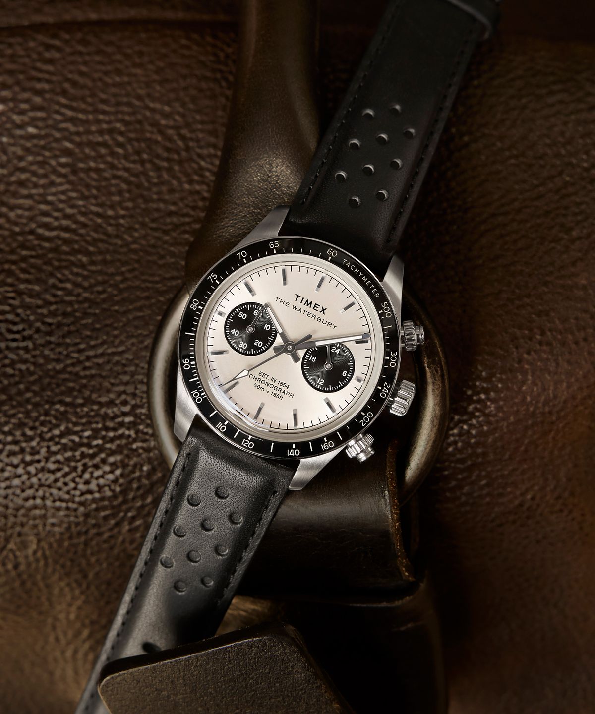 타이맥스(TIMEX) 워터베리 헤리티지 크로노그래프 가죽시계 39mm
