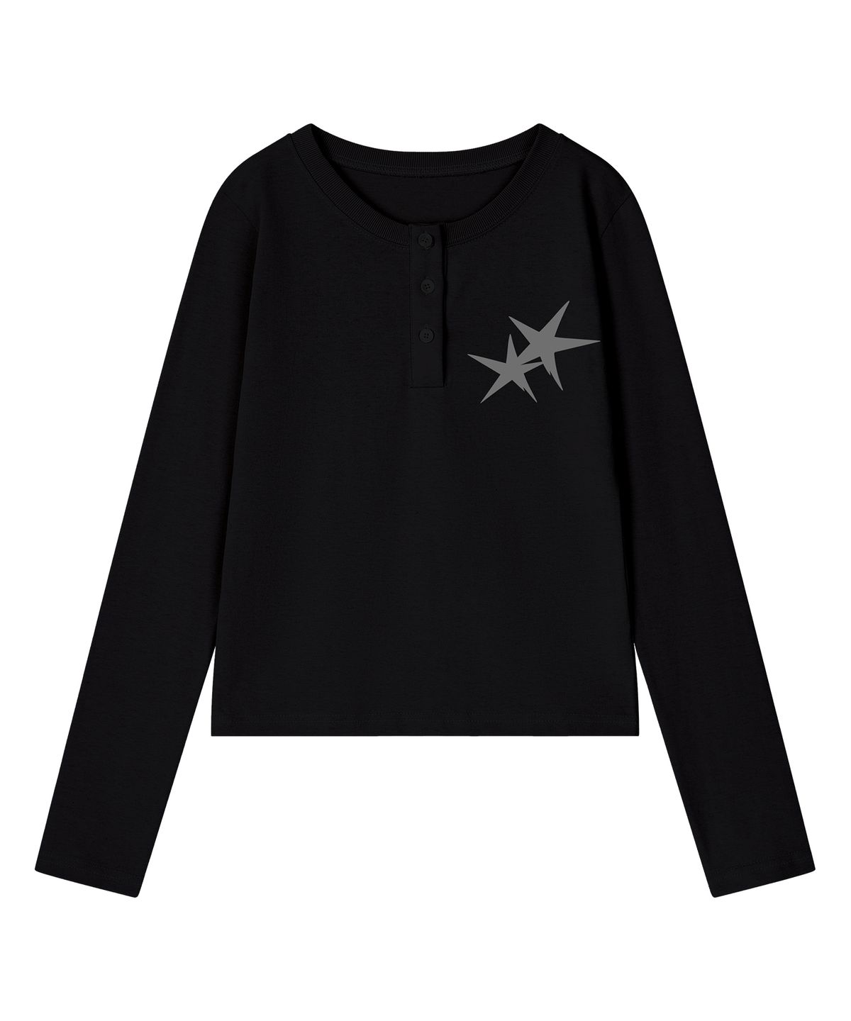 그레이버 오디너리(GRAVER ORDINARY) [ODNR UNISEX]Small Twins Star 헨리넥 롱슬리브 긴팔티셔츠_3color