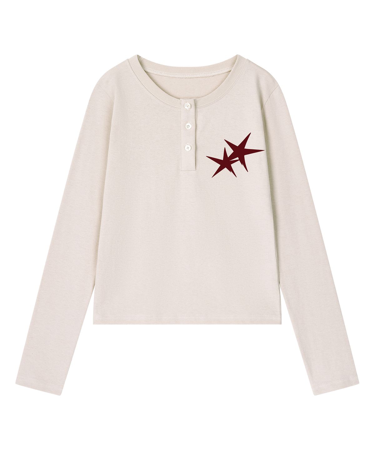 그레이버 오디너리(GRAVER ORDINARY) [ODNR UNISEX]Small Twins Star 헨리넥 롱슬리브 긴팔티셔츠_3color