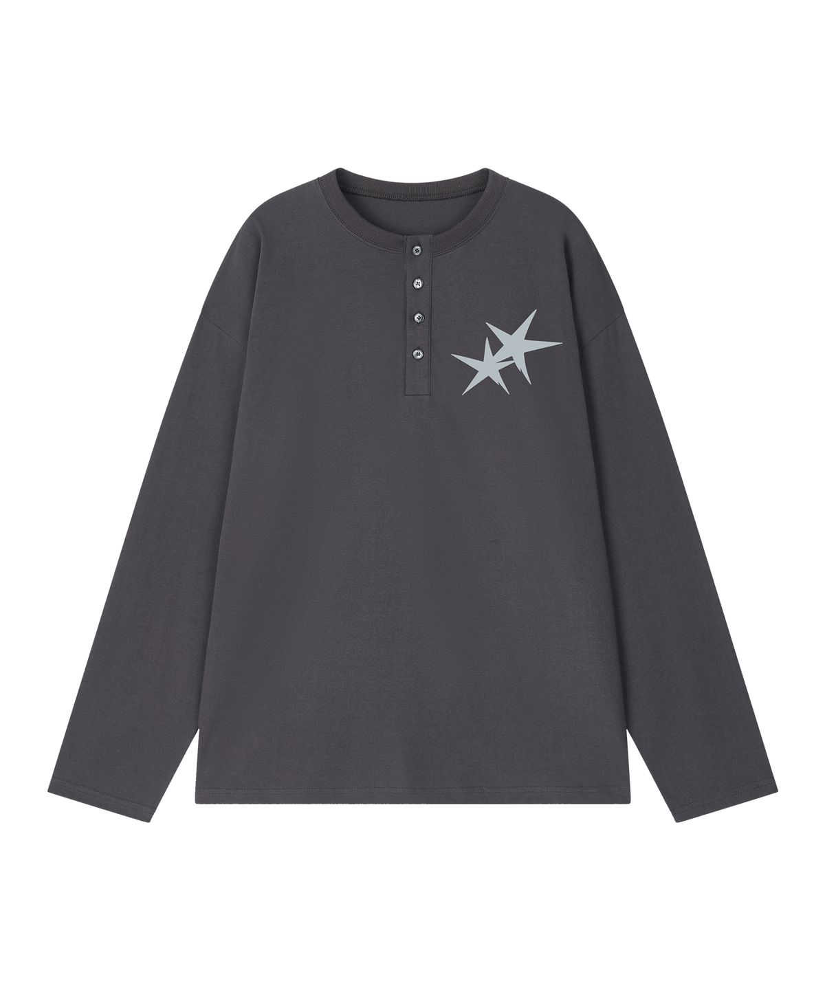 그레이버 오디너리(GRAVER ORDINARY) [ODNR UNISEX]Small Twins Star 헨리넥 롱슬리브 긴팔티셔츠_3color