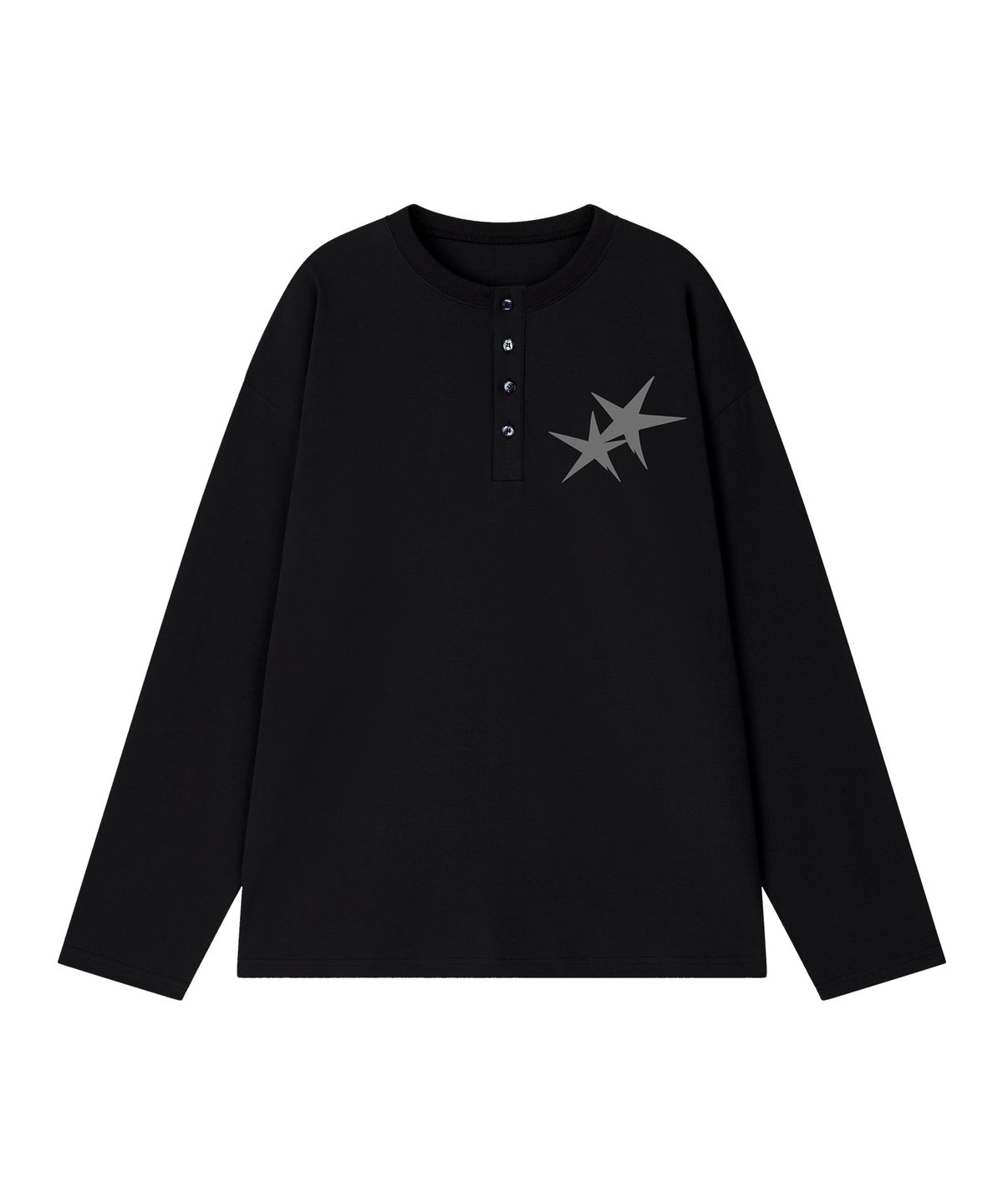 그레이버 오디너리(GRAVER ORDINARY) [ODNR UNISEX]Small Twins Star 헨리넥 롱슬리브 긴팔티셔츠_3color
