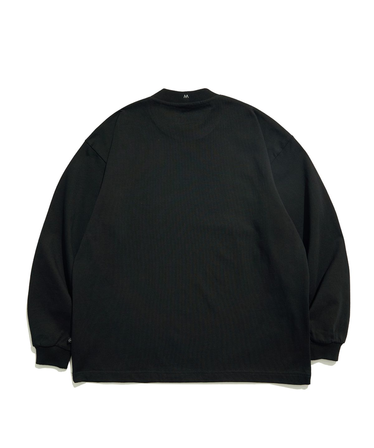 미드업데이트(MIDUPDATE) Core Front-Logo Relaxed L/S_BLK