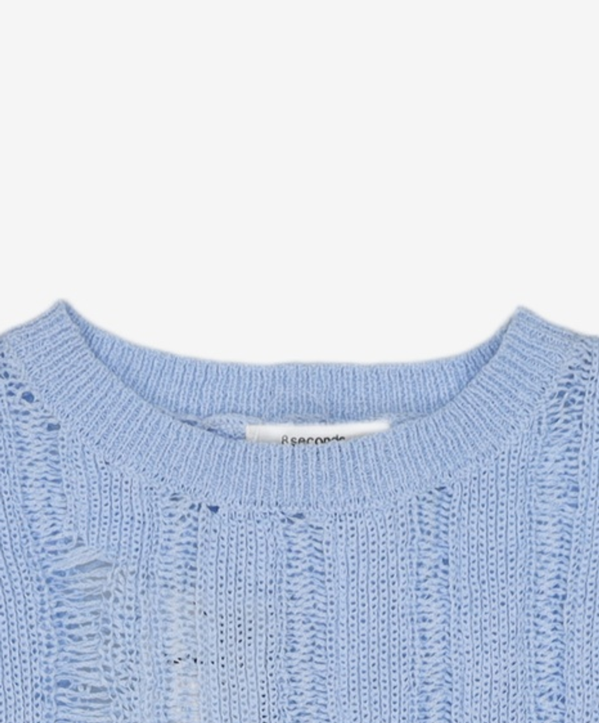 에잇세컨즈(8SECONDS) Sheer Longsleeve Knit  Sky blue (153551MQ1Q) M