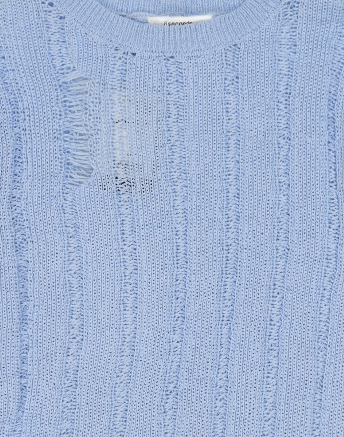 에잇세컨즈(8SECONDS) Sheer Longsleeve Knit  Sky blue (153551MQ1Q) M