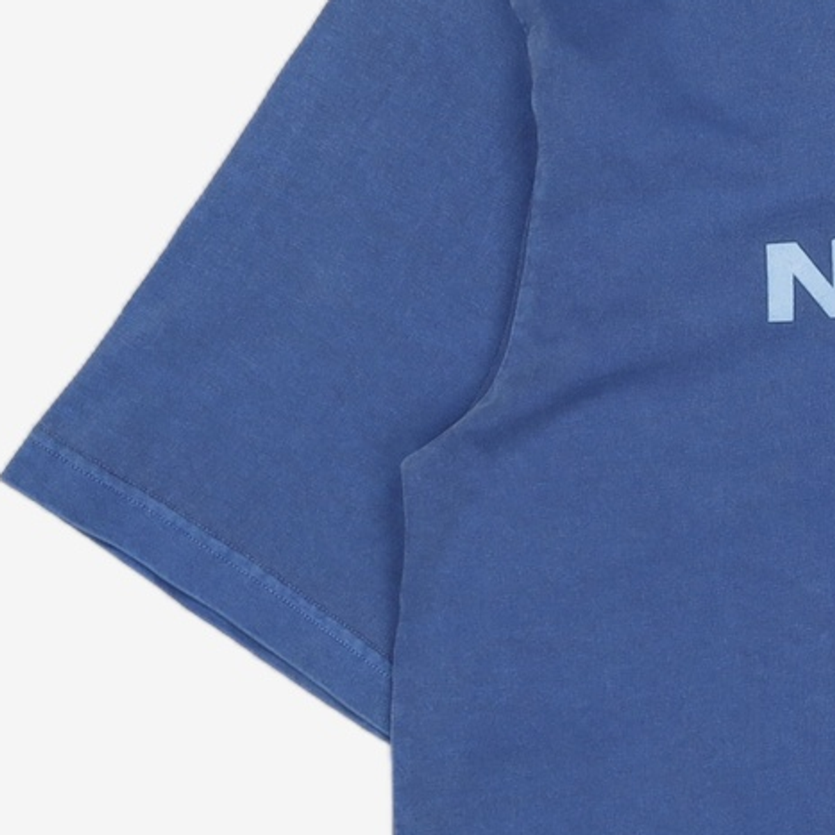 노매뉴얼(NOMANUAL) P.DYED BOX T-SHIRT - BLUE 100